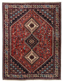 153X198 Alfombra Yalameh Oriental Rojo Oscuro/Rojo (Lana, Persia/Irán) Carpetvista