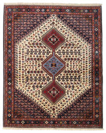 Yalameh Teppich 155X193 Dunkelrot/Rot Wolle, Persien/Iran Carpetvista