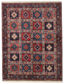  151X194 Yalameh Teppich Dunkelrosa/Rot Persien/Iran Carpetvista