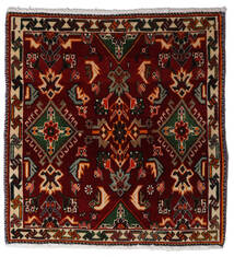 58X60 Tappeto Orientale Ghashghai Quadrato Rosso Scuro/Marrone (Lana, Persia/Iran) Carpetvista