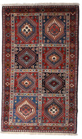 83X138 Yalameh Teppich Orientalischer Dunkelrot/Rot (Wolle, Persien/Iran) Carpetvista