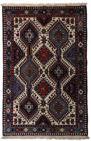 Tapete Persa Yalameh 80X126 Vermelho Escuro/Bege (Lã, Pérsia/Irão)