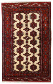  127X202 Turkaman Teppich Dunkelrot/Beige Persien/Iran Carpetvista