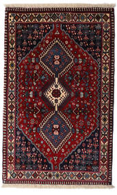 83X134 絨毯 オリエンタル ヤラメー ダークレッド/ベージュ (ウール, ペルシャ/イラン) Carpetvista