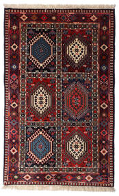 80X130 Dywan Orientalny Yalameh Ciemnoczerwony/Czerwony (Wełna, Persja/Iran) Carpetvista