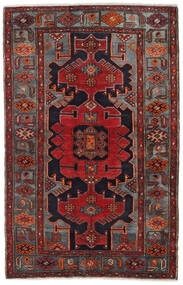  129X201 Hamadan Teppe Mørk Rød/Rød Persia/Iran Carpetvista