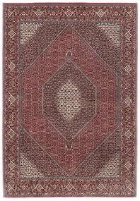 Bidjar Mit Seide Teppich 206X296 Rot/Braun Wolle, Persien/Iran