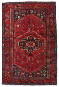  Persialainen Hamadan Matot Matto 131X201 Tummanpunainen/Punainen (Villa, Persia/Iran)
