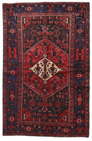 134X208 絨毯 ハマダン オリエンタル ダークピンク/ダークレッド (ウール, ペルシャ/イラン) Carpetvista