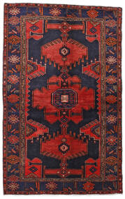  Orientalischer Hamadan Teppich 132X211 Dunkellila/Rot Wolle, Persien/Iran Carpetvista