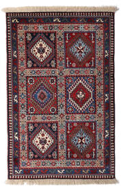 絨毯 ペルシャ ヤラメー 80X125 レッド/ダークピンク (ウール, ペルシャ/イラン)