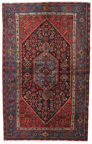 絨毯 ペルシャ ハマダン 140X222 ダークグレー/レッド (ウール, ペルシャ/イラン)