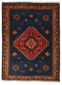絨毯 シラーズ 80X105 ブラック/レッド (ウール, ペルシャ/イラン)