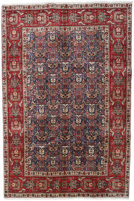  Täbriz Teppich 196X295 Persischer Wollteppich Rot/Dunkelgrau Carpetvista