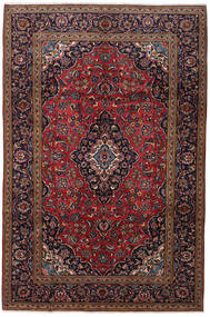 Kashan Szőnyeg 200X301 Perzsa Gyapjúszőnyeg Piros/Sötét Rózsaszín Carpetvista