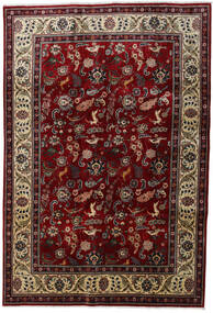  Persialainen Tabriz Matot Matto 200X290 Tummanpunainen/Beige (Villa, Persia/Iran)