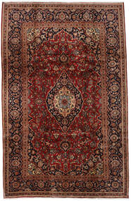 絨毯 カシャン 197X308 ダークレッド/レッド (ウール, ペルシャ/イラン)