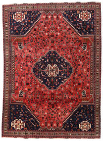  Orientalischer Shiraz Teppich 210X285 Rot/Dunkelrosa Wolle, Persien/Iran Carpetvista