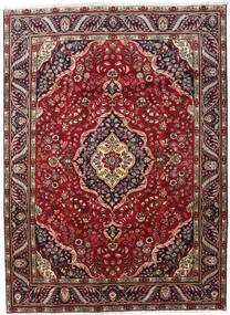  Täbriz Teppich 203X277 Persischer Wollteppich Rot/Dunkelrosa Carpetvista