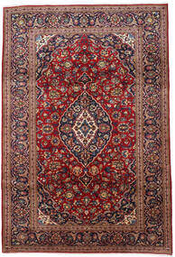  Kashan Szőnyeg 208X309 Perzsa Gyapjúszőnyeg Piros/Sötét Rózsaszín Carpetvista