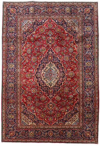  Orientalsk Keshan Teppe 201X296 Rød/Mørk Rosa Ull, Persia/Iran Carpetvista