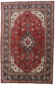 Täbriz Teppich 197X300 Rot/Orange Wolle, Persien/Iran Carpetvista