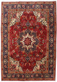  Persisk Tabriz Teppe 201X291 Rød/Mørk Rød (Ull, Persia/Iran)