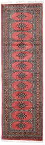 77X255 絨毯 オリエンタル パキスタン ブハラ 2Ply 廊下 カーペット レッド/ダークグレー (ウール, パキスタン) Carpetvista