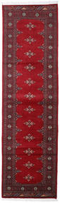78X269 Pakistan Bokhara 2Ply Orientalisk Hallmatta Mörkröd/Röd (Ull, Pakistan) Carpetvista