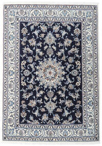 145X206 Tapis Naïn D'orient Gris/Bleu Foncé (Laine, Perse/Iran) Carpetvista