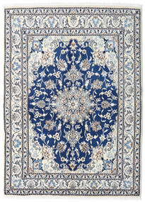 絨毯 ナイン 150X208 ダークブルー/グレー (ウール, ペルシャ/イラン)