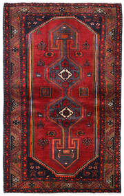 127X205 Tapete Hamadã Oriental Vermelho/Rosa Escuro (Lã, Pérsia/Irão) Carpetvista