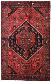  Perzisch Hamadan Vloerkleed 138X225 Rood/Donkerrood (Wol, Perzië/Iran)