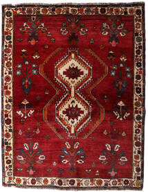 135X173 Ghashghai Tæppe Orientalsk Mørkerød/Rød (Uld, Persien/Iran) Carpetvista