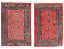 60X91 絨毯 パキスタン ブハラ 2Ply オリエンタル レッド/ダークレッド (ウール, パキスタン) Carpetvista