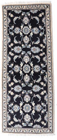 79X194 絨毯 ナイン オリエンタル 廊下 カーペット ブラック/グレー (ウール, ペルシャ/イラン) Carpetvista