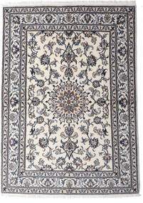  Persischer Nain Teppich 147X206 Grau/Beige (Wolle, Persien/Iran)