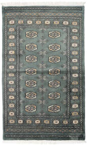  Paquistão Bucara 3Ply Tapete 92X151 Lã Cinzento/Cinza Escuro Pequeno Carpetvista