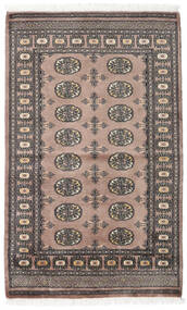 93X150 Pakistan Bokhara 2Ply Rug Oriental Brown/Light Grey (Wool, Pakistan) Carpetvista