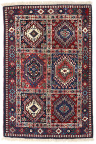 Tapete Oriental Yalameh 80X120 Vermelho/Porpora Escuro (Lã, Pérsia/Irão)