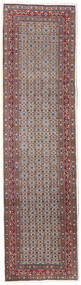 Moud Teppich 80X292 Läufer Rot/Grau Wolle, Persien/Iran Carpetvista