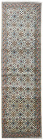 絨毯 カシャン Fine 98X328 廊下 カーペット グレー/ベージュ (ウール, ペルシャ/イラン)