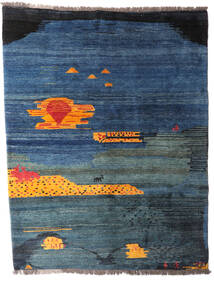  Gabbeh Rustic Tapete 215X280 Persa Lã Azul Escuro/Azul Carpetvista