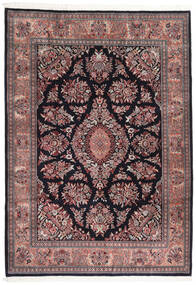 252X357 Tapete Oriental Sarough Indo Vermelho/Rosa Escuro Grande (Lã, Índia) Carpetvista