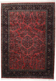  Kashan Indo Tapete 241X339 Lã Vermelho Escuro/Vermelho Grande Carpetvista