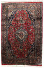 絨毯 カシャン インド 184X278 茶色/レッド (ウール, インド)