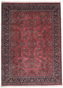 Sarouk Indo Rug 249X344 Red/Dark Red Wool, India Carpetvista