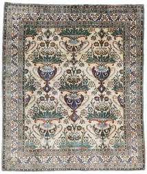 絨毯 Sari ピュア シルク 250X294 グレー/ベージュ 大きな (絹, インド)