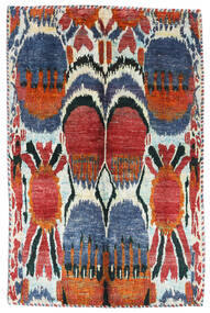 絨毯 Sari ピュア シルク 155X205 レッド/ダークグレー (絹, インド)