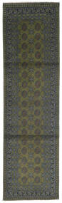  Afghan Fine Rug 80X300 Wool Dark Grey/Dark Green Small Carpetvista